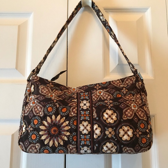 Vera Bradley Handbags - Vera Bradley Brown Canyon Floral Shoulder Purse